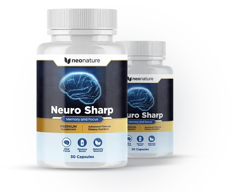 Neuro Sharp two-bottle product presentation