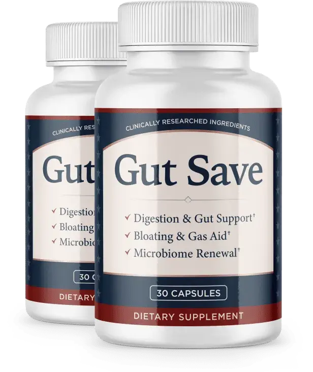 Gut Save two-bottle product package
