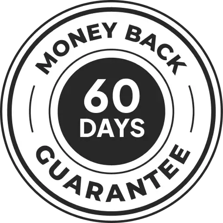 60-day money-back guarantee seal