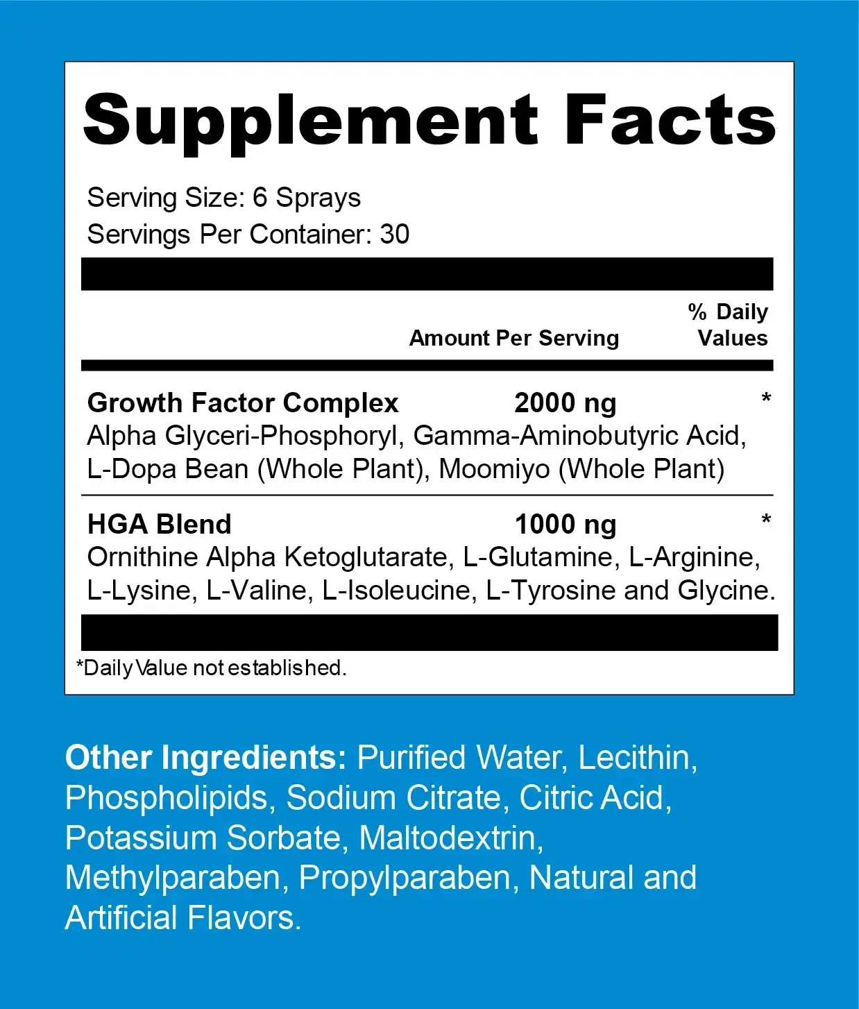 Tinnitrol supplement facts and product label
